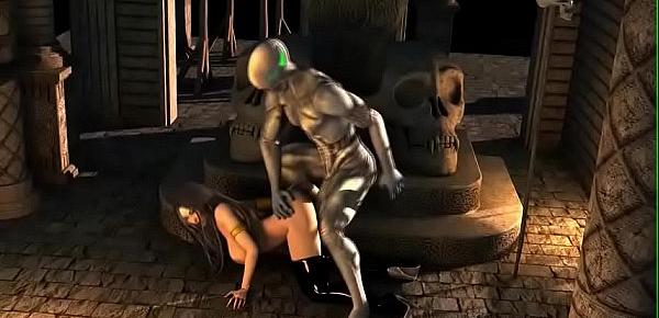  3d big boobs wet pussy fucked by big cock alien